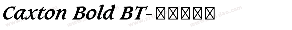 Caxton Bold BT字体转换